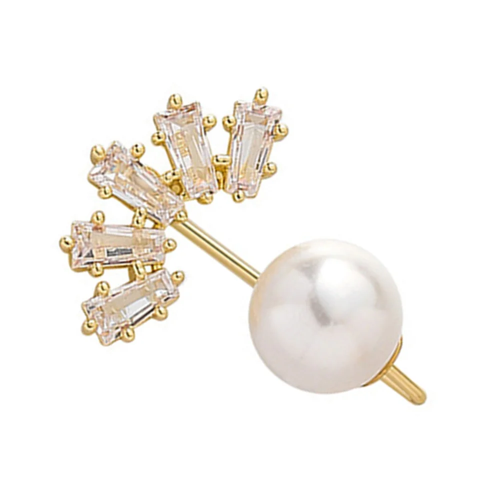 دبوس بروش لؤلؤي آمن للنساء، بروش أنيق متعدد الوظائف، مثالي للحفلات والحياة اليومية، ياقة إبداعية