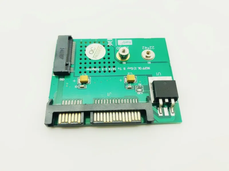 NGFF ( M2 ) SSD to 2.5" SATA Adapter M.2 NGFF SSD to SATA3 Convert Card 3.3V LED B Key Connector For 2230 2242 M2 SSD Hard Drive