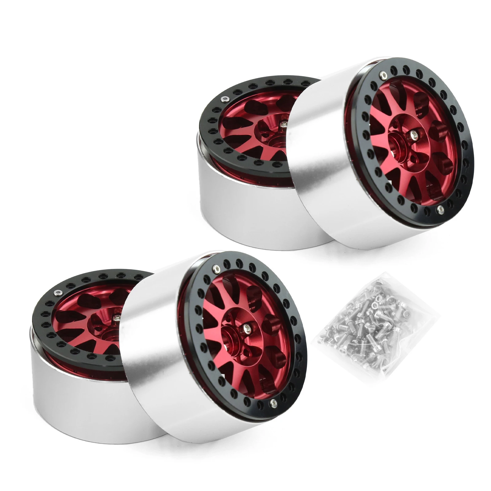 

4pcs 2.2 Inch Beadlock Wheel Rim for 1/10 RC Crawler SCX10 Pro Wraith Capra RR10 RBX10 TRX4 D90 YIKONG 4102 4103