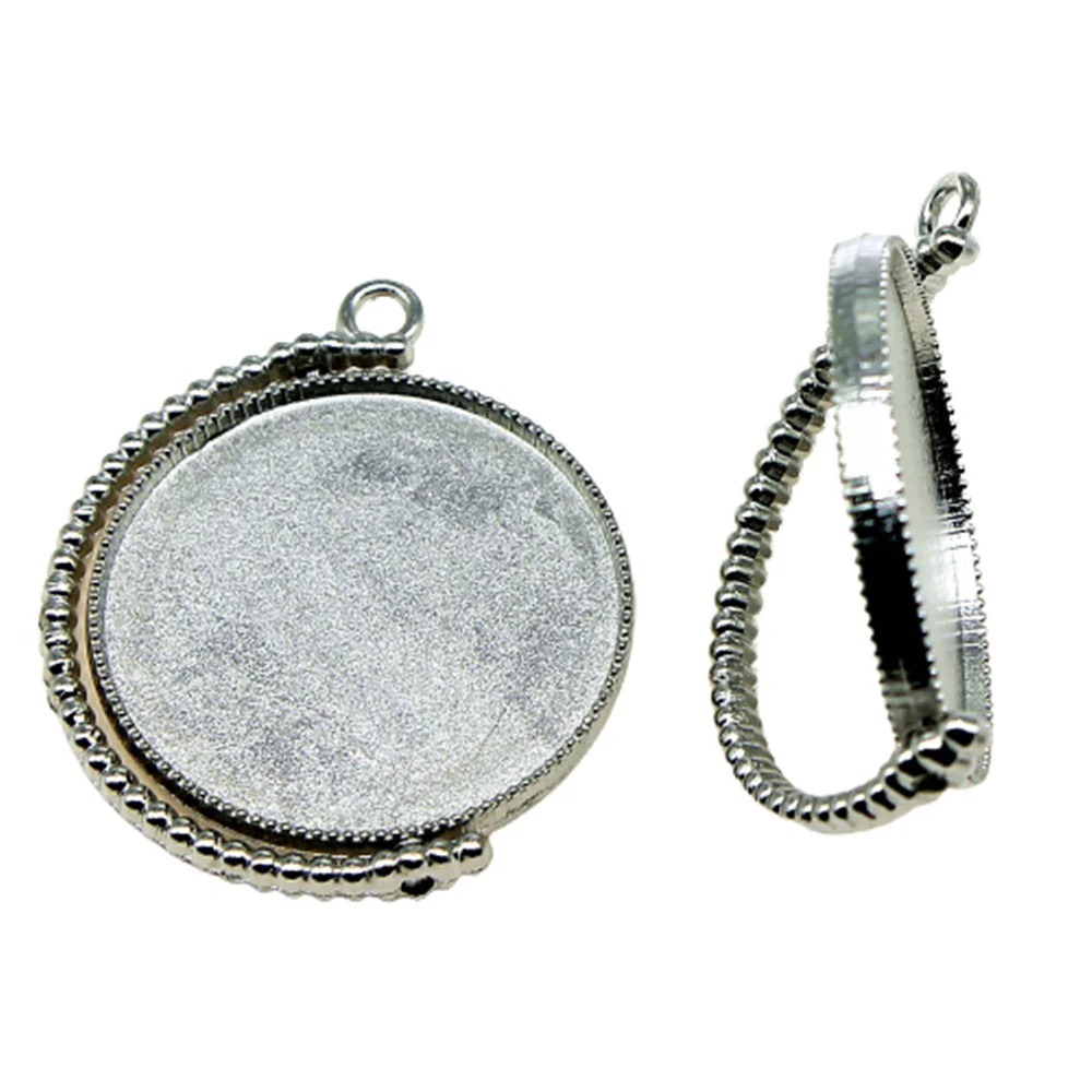 Jewelry For Woman Components Women Accessories Rotatable Glass Cabochon Base Setting Tray Diy