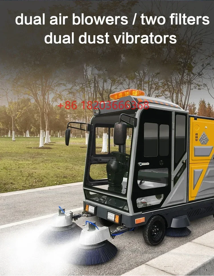 YG Customized Ride On Electric Road Sweeping Cleaning Machine Industrial Street Sweeper Car With 240L Dustbin