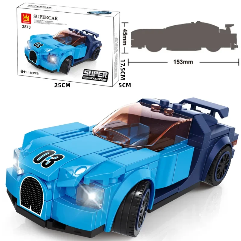 Children Buliding Blocks Toy Car Luxury Sports Car Model Block Toys Boys Racing Cars Assembly Construction Brick Toys Gifts