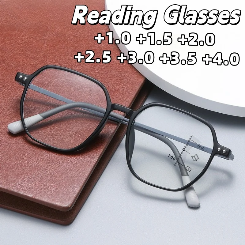

Minimalist Comfortable Multifocal Reading Glasses Finished Product Fashionable Presbyopia Glasses Unisex +1.0 To +4.0
