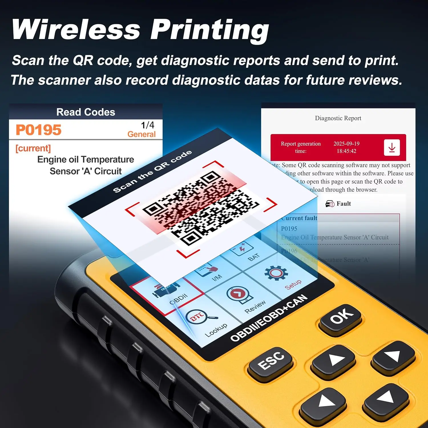 OBD2-Scanner Codeleser Motorfehleranzeige Auto-Diagnosegerät Fehlercodes Lesen und Löschen Volle OBD2-Funktionen 2026 – Detail 15
