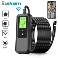 INSKAM WiFi Industrial Endoscope Camera Single Dual Lens Inspection Camera 8mm Waterproof Adjustable 8LED For ios IPhone Android