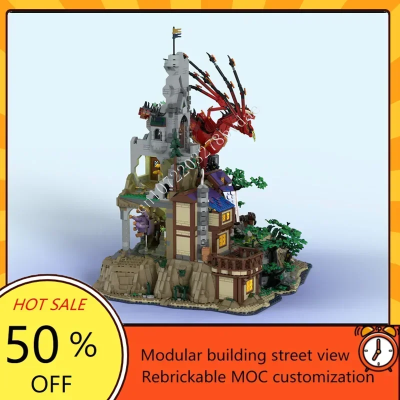 7422PCSMOC Medieval Castle Custom Puzzle Model DUNGEONS AND DRAGONS Technical  DIY Educational Assembly Set Child Holiday Gift