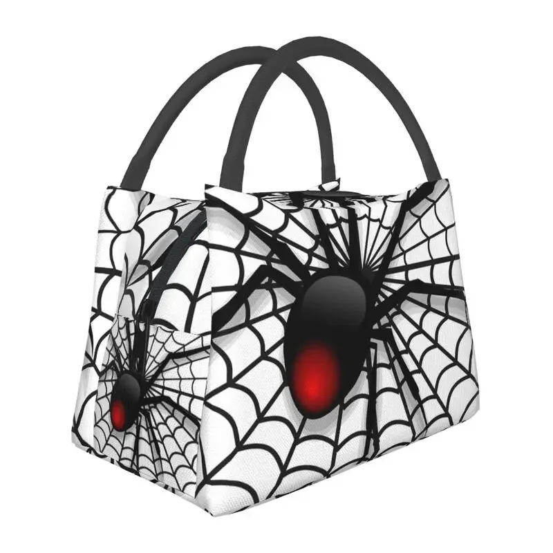 

Spider In Web Insulated Lunch Bags for Camping Travel Animal Print Portable Cooler Thermal Bento Box Women lunchbag