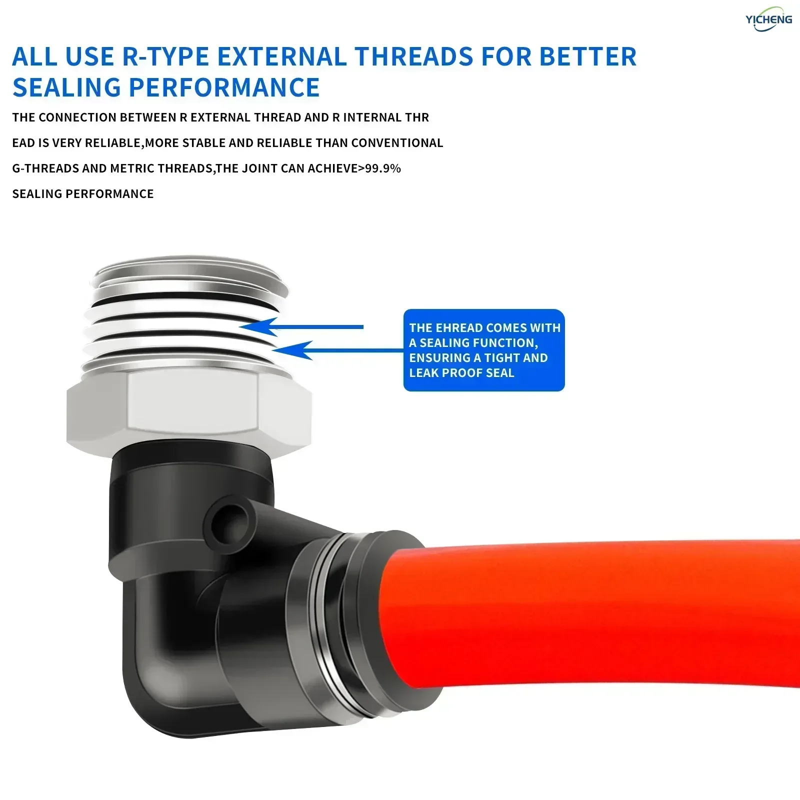 PNEUMATIC Male 14mm Tube OD Elbow BSP Thread specification 1/4"3/8"1/2"Inch 90°Push to Connect Fitting (Pack of 10)