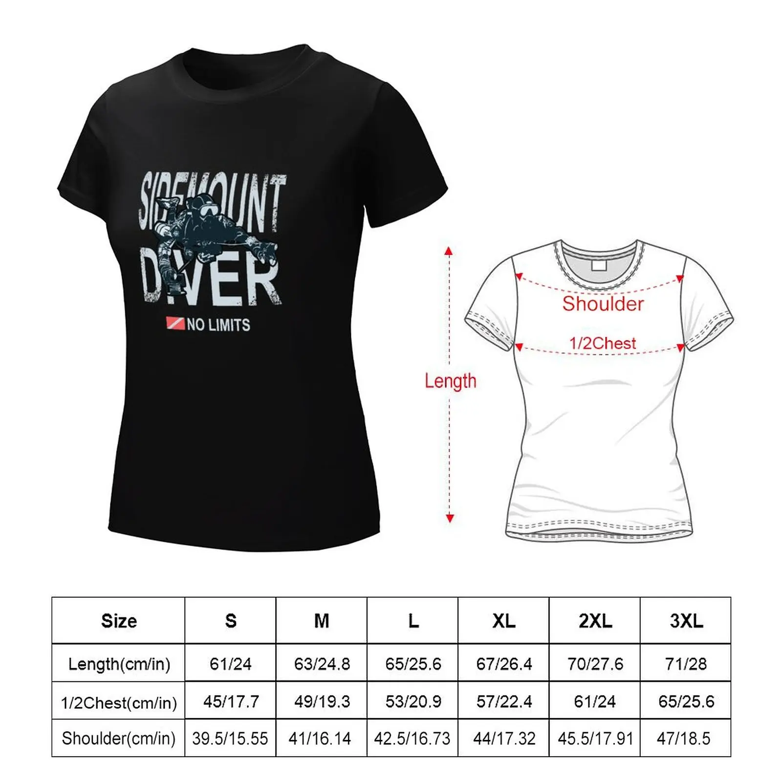 Sidemount Diver Diving Gift Tec Diving T-Shirt tees Blouse Female clothing female Women's tee shirt