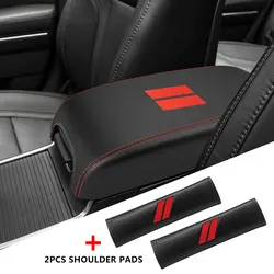 For Dodge Charger Car Center Console Cover Armrest Box Leather Cover Sticker Decoration and Shoulder Protection Set 2017-2022