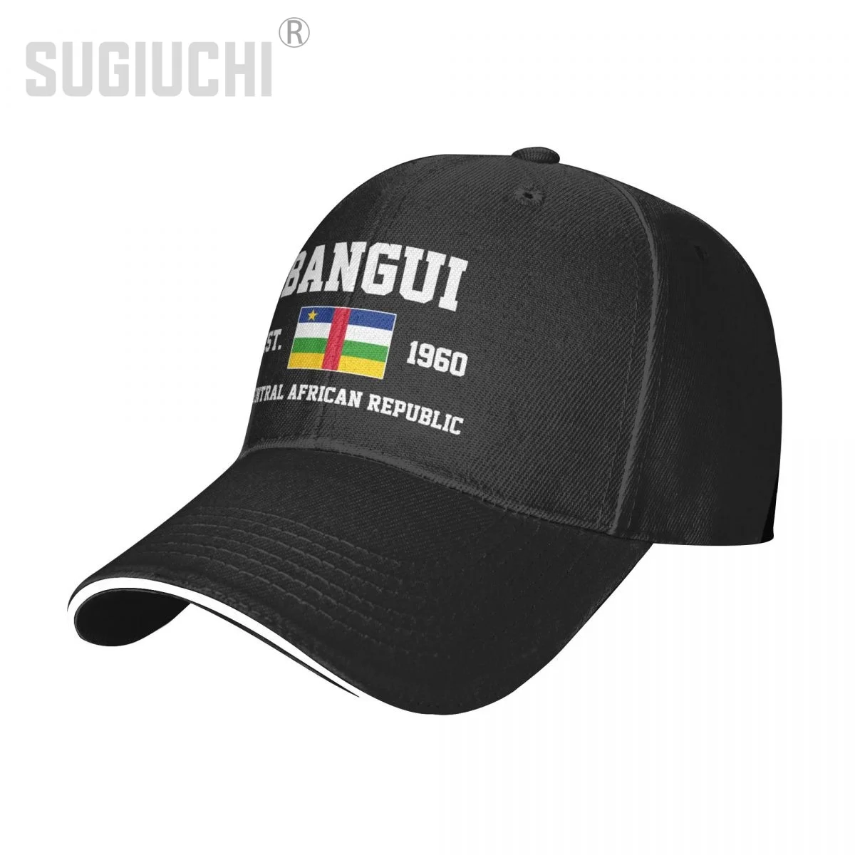 Baseball Cap Central African Republic EST.1960 Bangui Capital Men Women Unisex Hip Hop Sandwich Caps Snapback Golf Hat Fishing