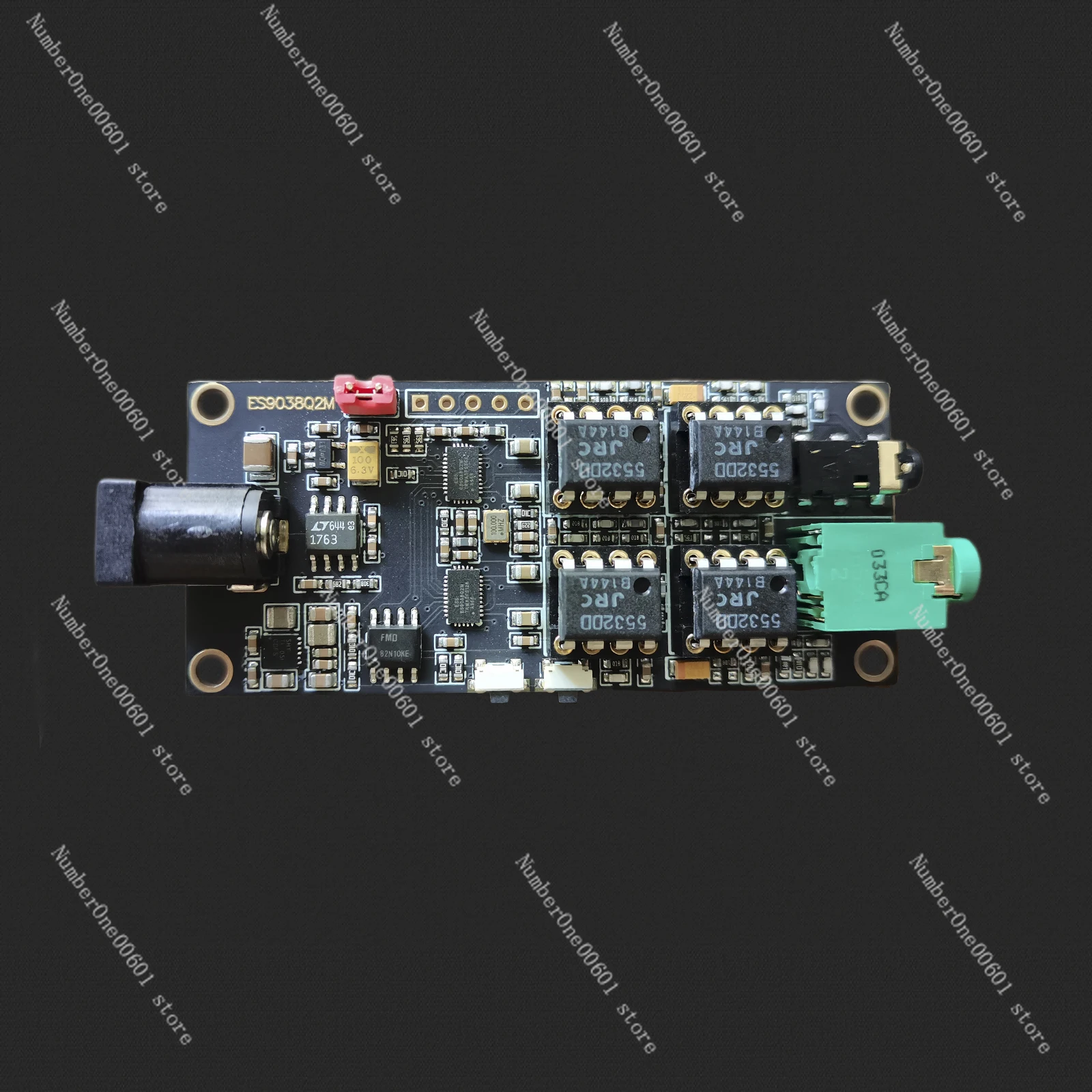 Dual ES9038Q2M decoding board I2S input 3.5mm 2.5mm output ES9038 asynchronous USB module Support Italian interface