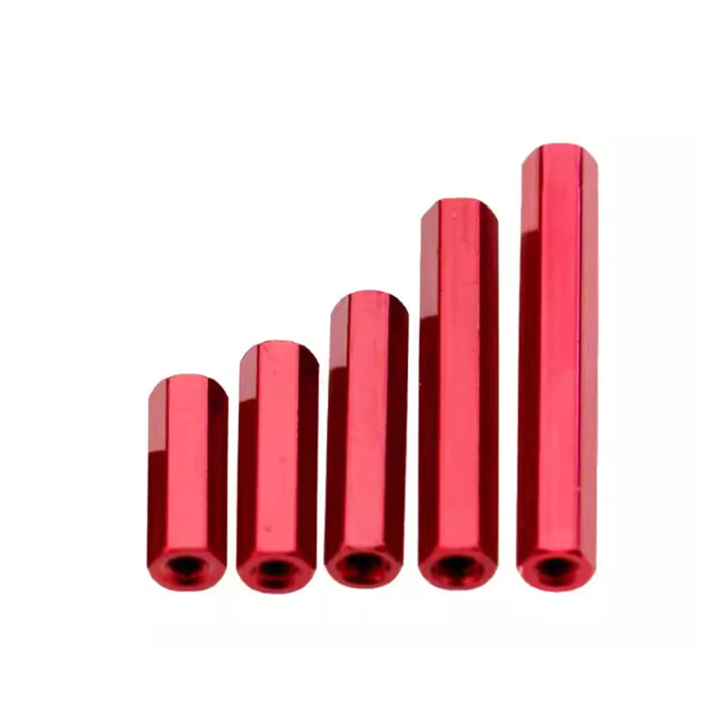 5pcs Aluminum Alloy Spacer Stud M3 M4 M5 M6 Hex Standoffs Coupling Long Nut Standoff Rods Length 10/15/20/25/30/35/40/45/50/60mm