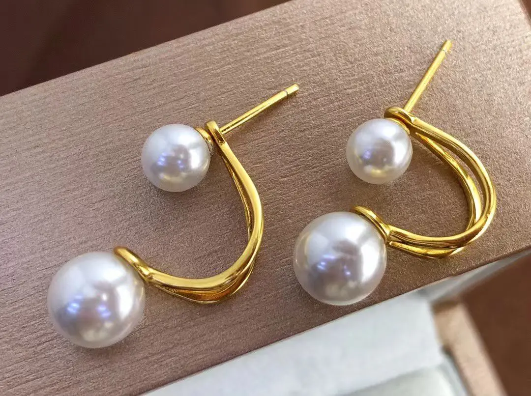 الجملة S925 فضة أقراط جبل النتائج إعدادات قاعدة تصاعد أجزاء ملحق ل 5-8 مللي متر اللؤلؤ 5 زوج/وحدة #2