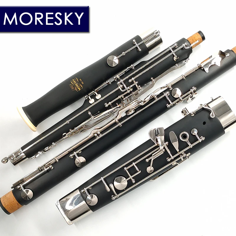 MORESKY Professional C Tone Bassoon cupronickel nickel plated keys ABS Bakelite tube body BS-126