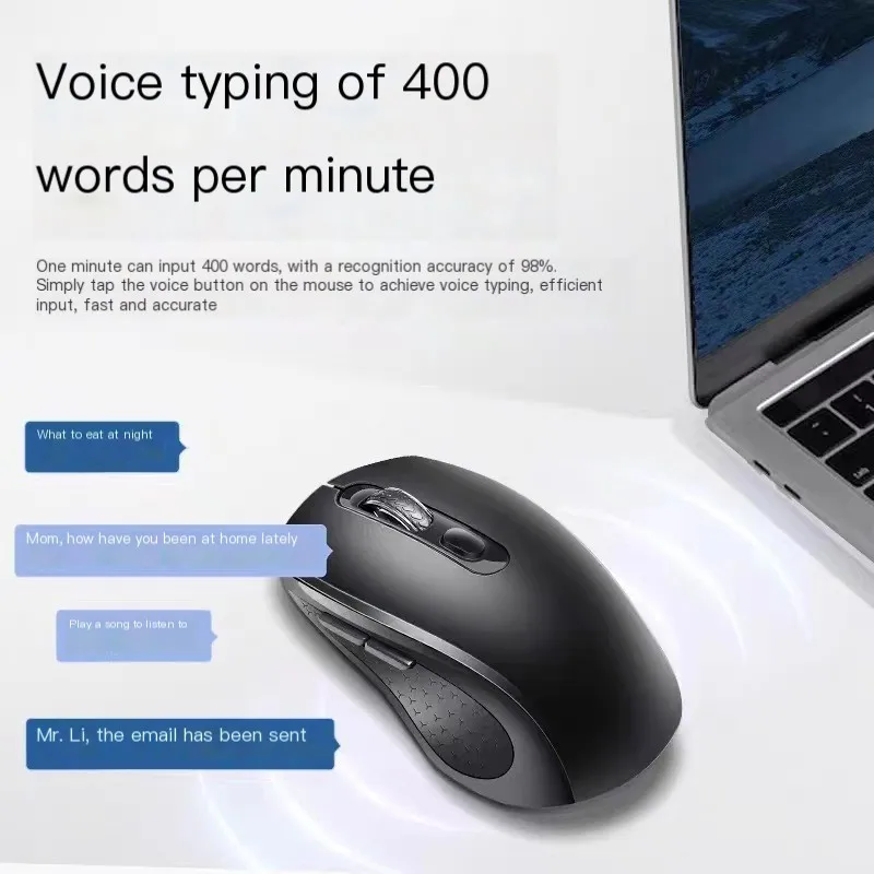 

Chuyi AI Artificial Intelligence Voice Mouse Rechargeable Voice Control Input Typing Translation Mouse Desktop Laptop