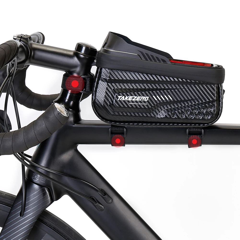 1L Bicycle Upper Tube Bag Waterproof Front Top Frame Tube Bag 6.8 Inch Touch Screen Riding Equipment