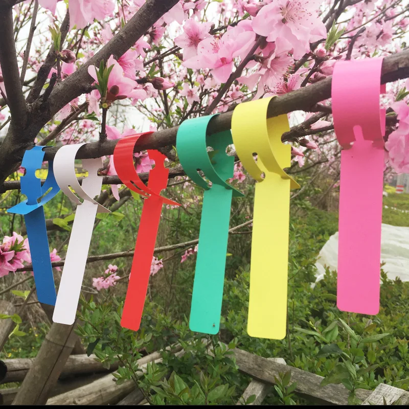 100pcs Plant Tags Plastic Ring Collars Waterproof Markers Identification Tags Suitable for Horticultural Flowers Plants