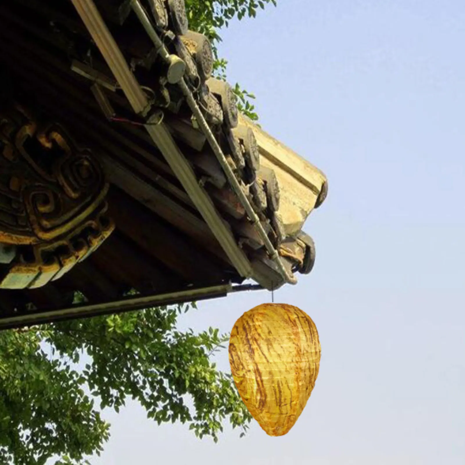 1/4pcs Wasp Lantern Nest Decoy Fake Beehive Hanging Repellent Natural Insect Trap accessorio impermeabile Outdoor Fake Wasp Nest