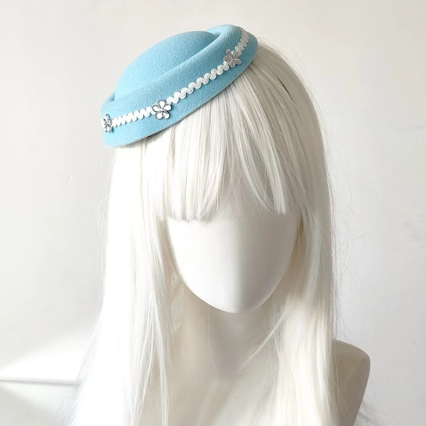 Sweet Fun Hot Girl Style Vintage Blue Dolphin Mini Top Hat Hair Clip Lolita Photo Props Hair Accessories JK Matching Hairpin