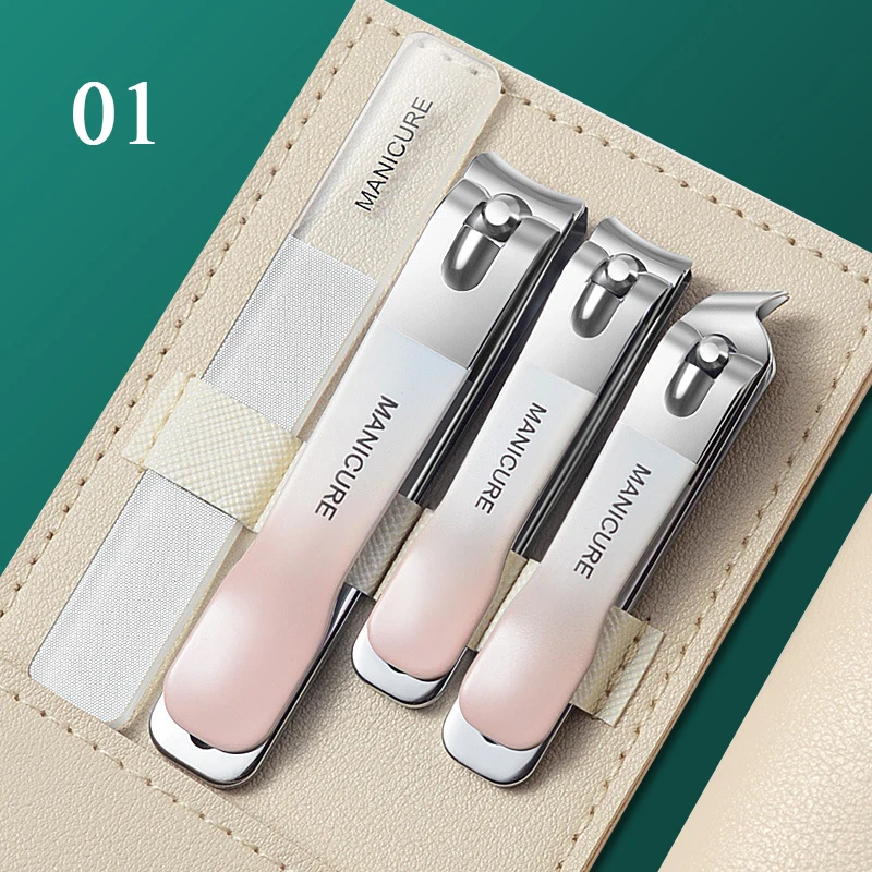 Nail Clipper Set Anti-splash Nail Cut File A Full Set Of New High-grade Nail Clippers Polishig Pedicure Tool with Boxes