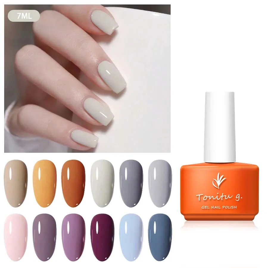 1PC 7ML Semi permanent Gel Nail Polish UV LED Soak Off Gel Polish Long Effect for Women Girl All Seasons Nail Art DIY Salon