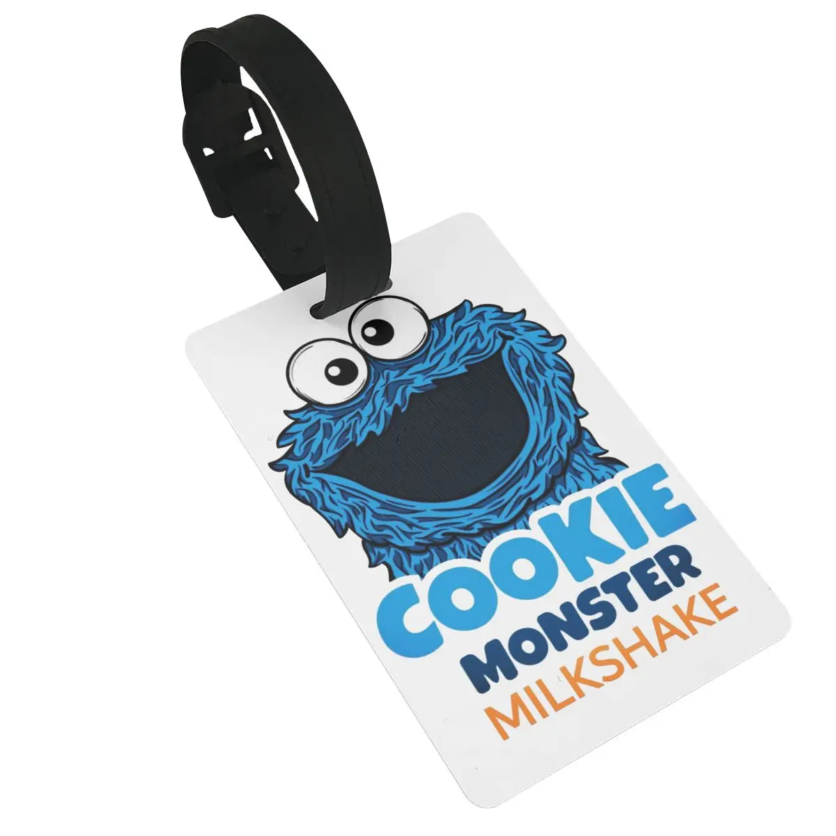 Багажные бирки Cookie Monster, аксессуары для чемодана, дорожная милая багажная бирка из ПВХ, портативный держатель для этикеток, идентификационное имя, адрес