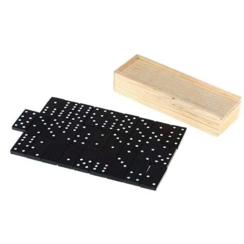 28lots Black Dominos Collection Good Quality Board Game Toy Travel Game Block - Image 5