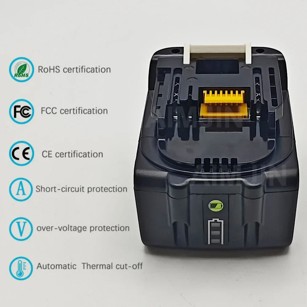 14.4V 3000mAh BL1430 BL1415 BL1440 196875-4 194558-0 195444-8  for Makita 14.4V rechargeable battery for LED indicator+charger