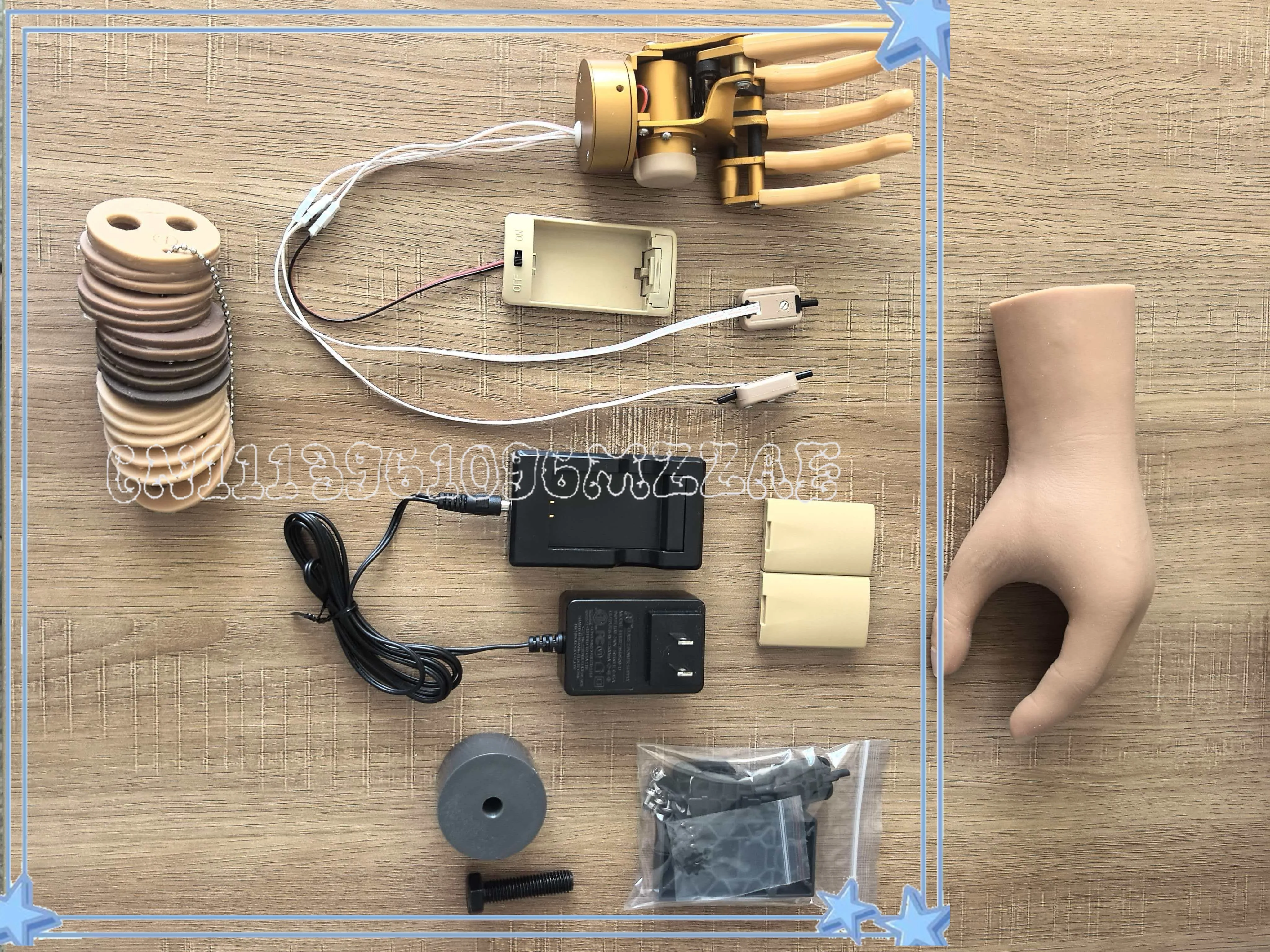 Prosthetic Hand, Five-finger Electromechanical Hand, Battery Power Supply, Upper Limb, A Complete Set of and Training Device