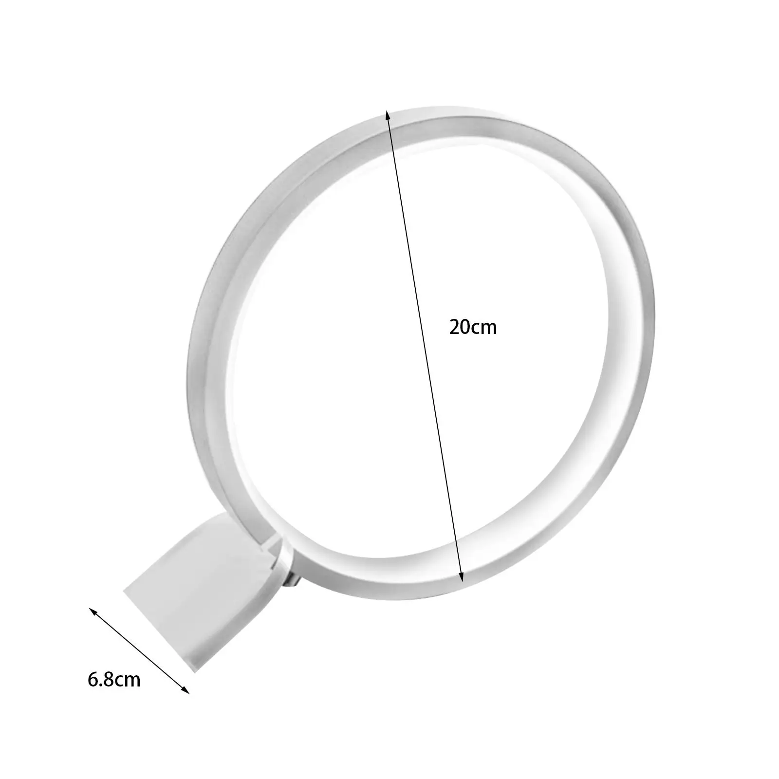 Simple Round Table Lamp USB Circle Night Light Portable NightStand Lamps for