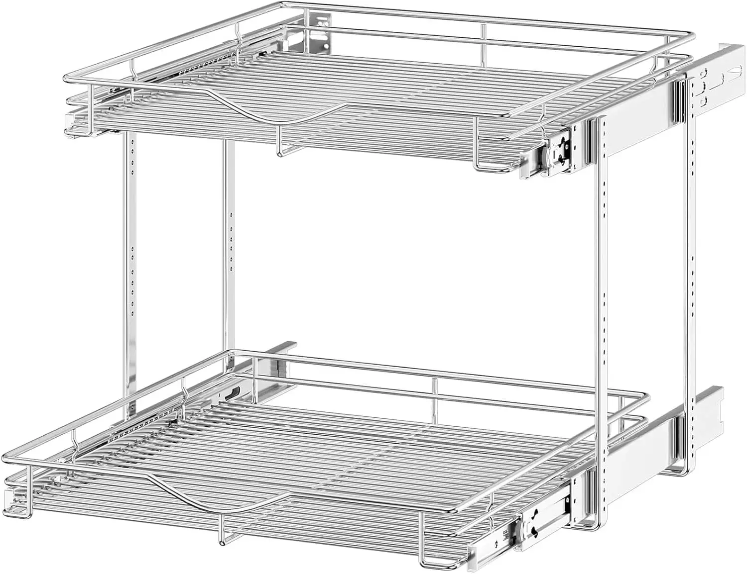 

2 Tier Pull Out Cabinet Organizer Pull Out Drawers for Kitchen Cabinets Pull Out Shelves for Base Cabinet Organization