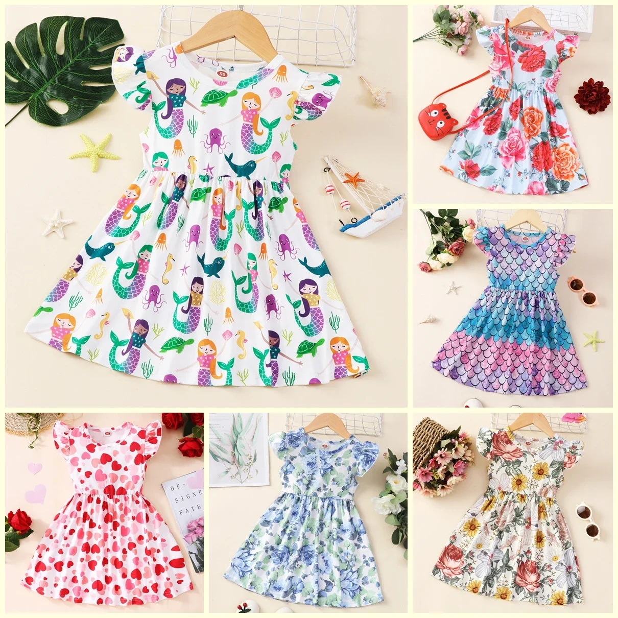 

2023 Summer Dress Kids Girl 2 3 4 5 6 Years Short Sleeve Birthday Party Baby Girl Clothes Cute Fashion Children Princess Dress