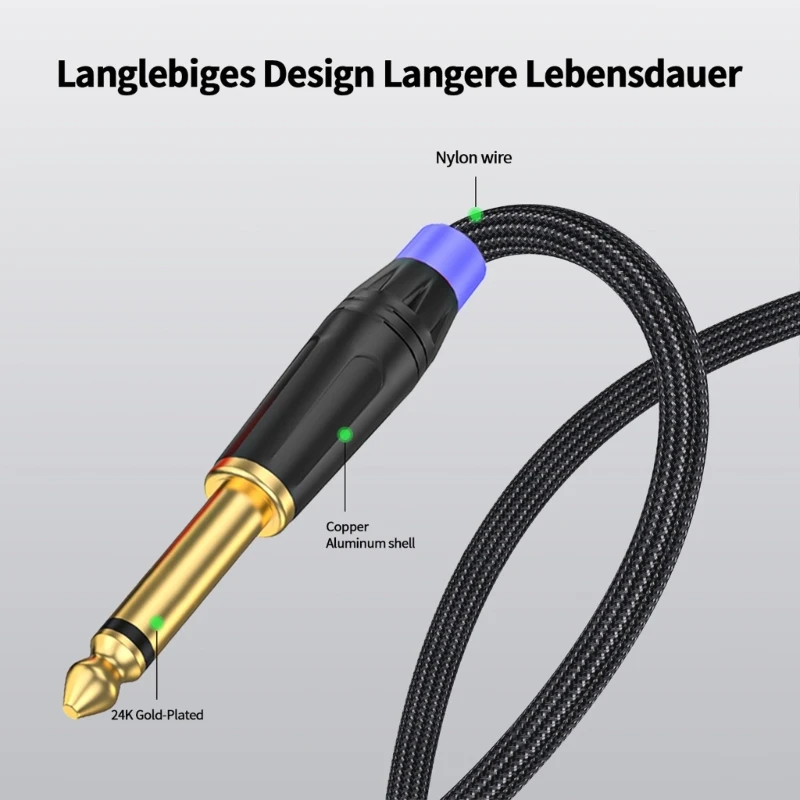 USB Type-C إلى المزدوج 6.35 مللي متر جاك 1/4 كابل الصوت Y كابل الفاصل لأجهزة الكمبيوتر المحمول الهاتف المحمول اللوحي إلى خلاط مكبر الصوت