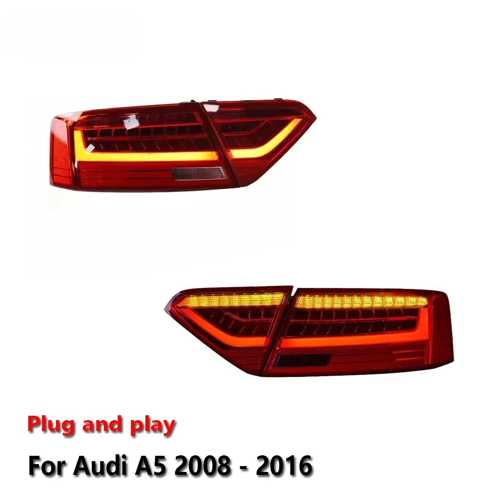 

Светодиодные задние фонари в сборе для Audi A5 2008-2016: стоп-сигналы, поворотники, противотуманные фары, дневные ходовые огни (DRL), водонепроницаемые IP67, подключение Plug and Play