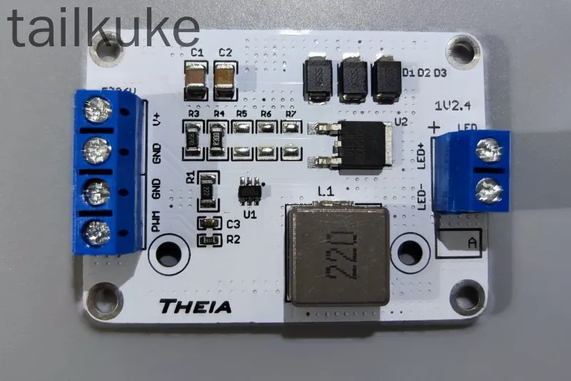 High-power LED Constant Current Drive Common Anode 0~50V Maximum 5A Support PWM Dimming Default 2.5A