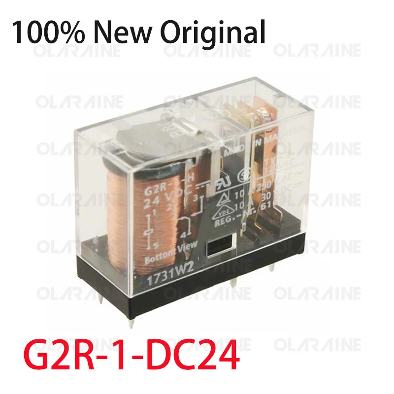 1/5/10Pcs G2R-1-DC24 General purpose relays Coil voltage 24 VDC	 Resistance 1.1 kOhms Current 21.8 mA