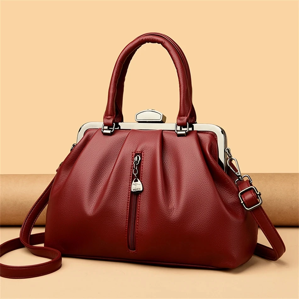 2023 New High Quality Women\'s Bag Simple Crossbody Bags for Women Solid Color Portable Lady Messenger Bag Cloud Shoulder Bag Sac