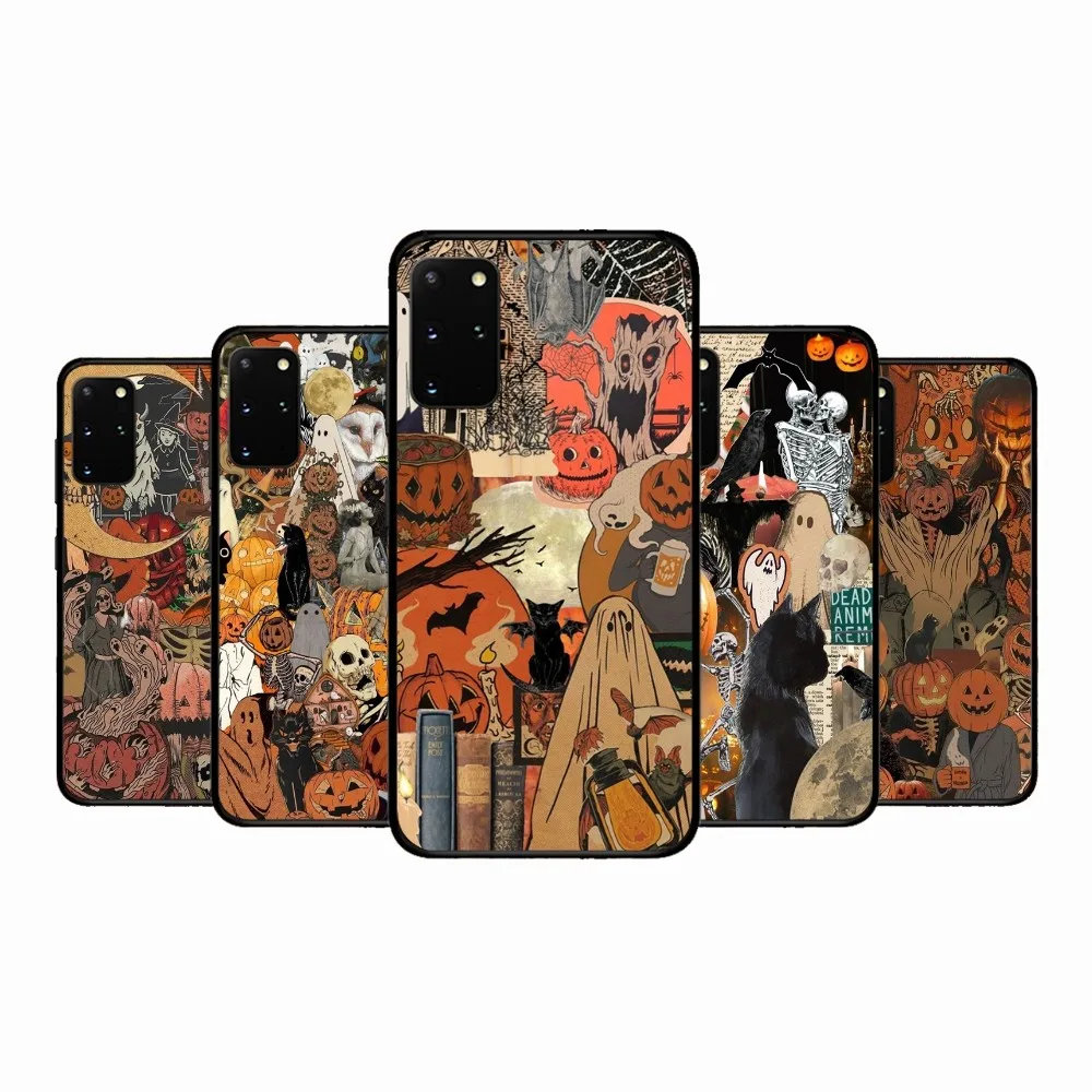 October Fall Halloween Spooky Pumpkin Phone Case For Samsung S 9 10 20 21 22 23 30 23plus lite Ultra FE S10lite Fundas