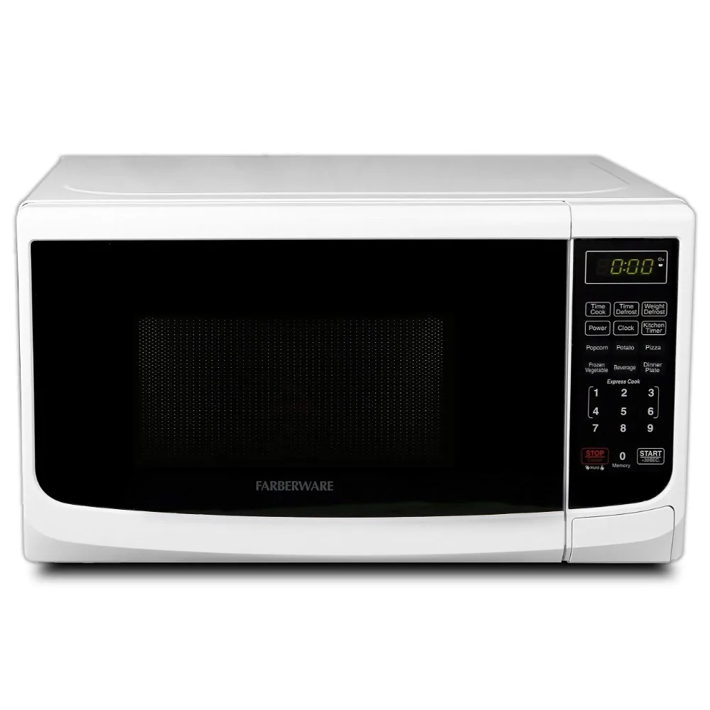 2024 New Farberware Microwave Oven with LED Lighting and Child Lock, 0.7 Cu Ft