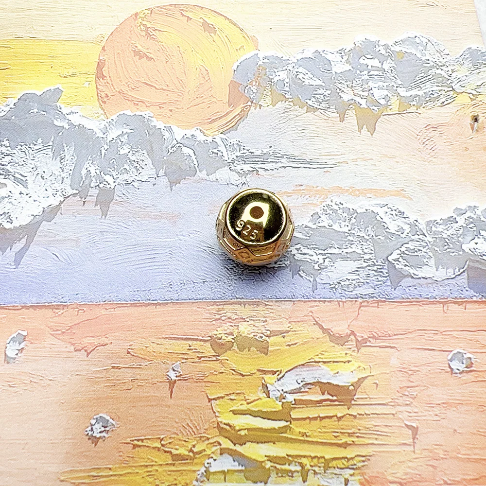 925 Sterling Silver Fashion DIY Accessories High Quality Positive Energy Bead Trendy Europe Charm
