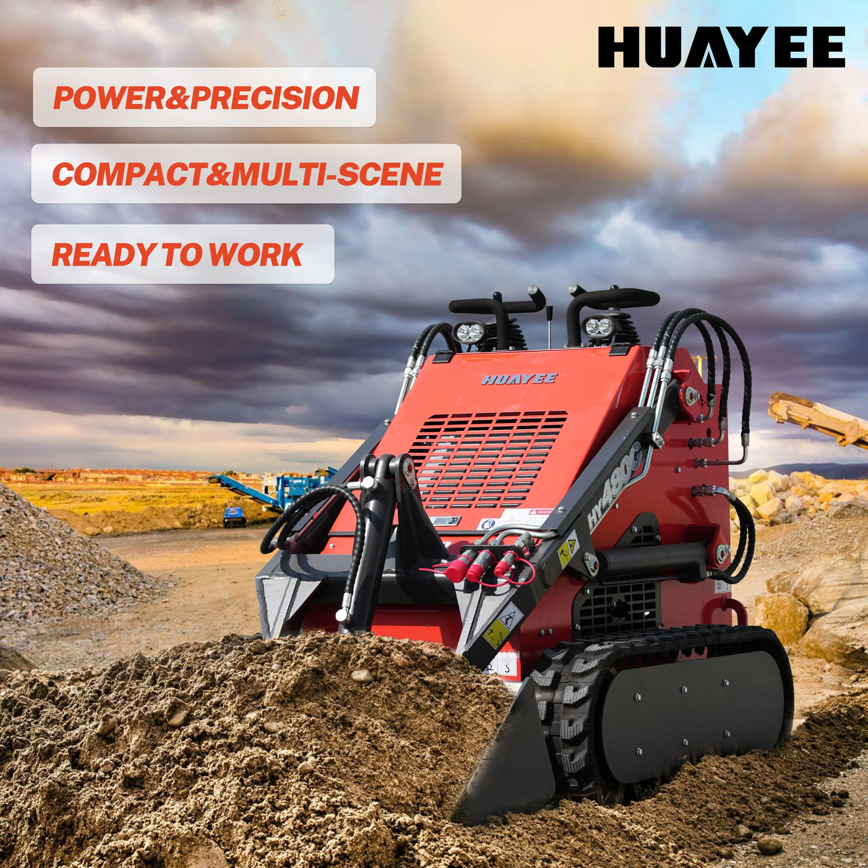 Customizable Tracked Skid Steer Loader for Construction Multifunctional Local Warehousing Door-to-Door Delivery