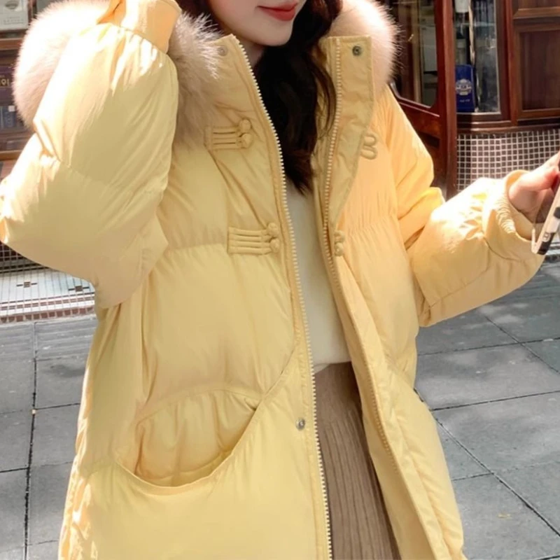 

High End Down Cotton Women's Winter 2025 New Item Street Fashion Medium Long Thick Short Jacket