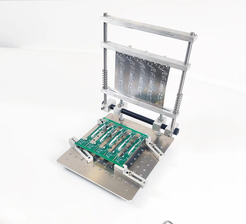 PCB Stencil Solder Paste Printer For SMT Assembly Solder Paste Printing Aluminum Alloy Manual Screen Printing Table Equipment view 4