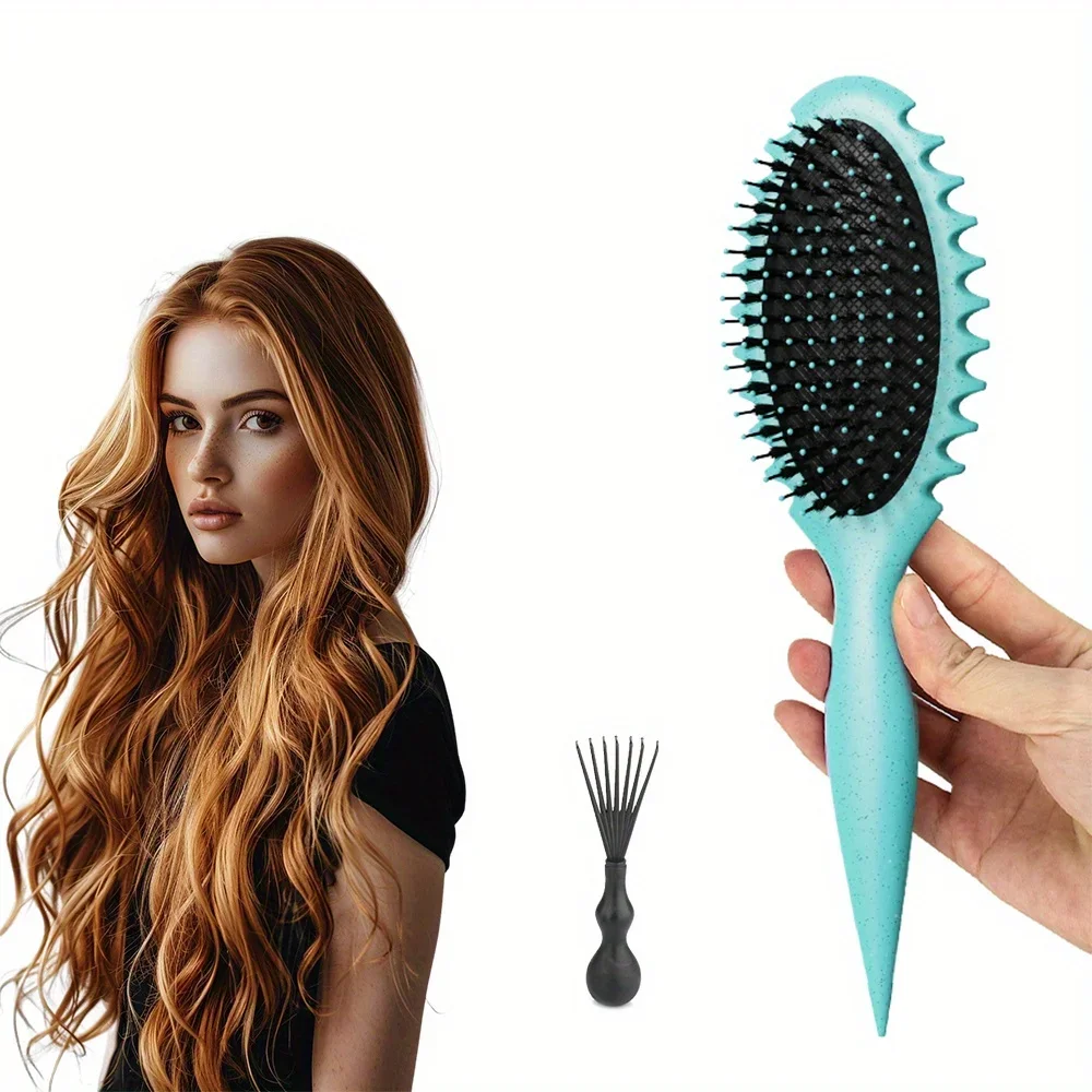 

Curl Defining Brush Hair Styling Brush Curling Define Edge Lift Styling Brush for Wet Detangling Shaping Curls for Women Men