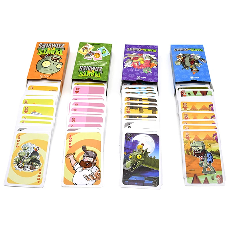 PLANTS VS ZOMBIES Playing Card War In The Garden Edition High Quality Printing Paternity Game Poker Collectibles Child Toys Gift