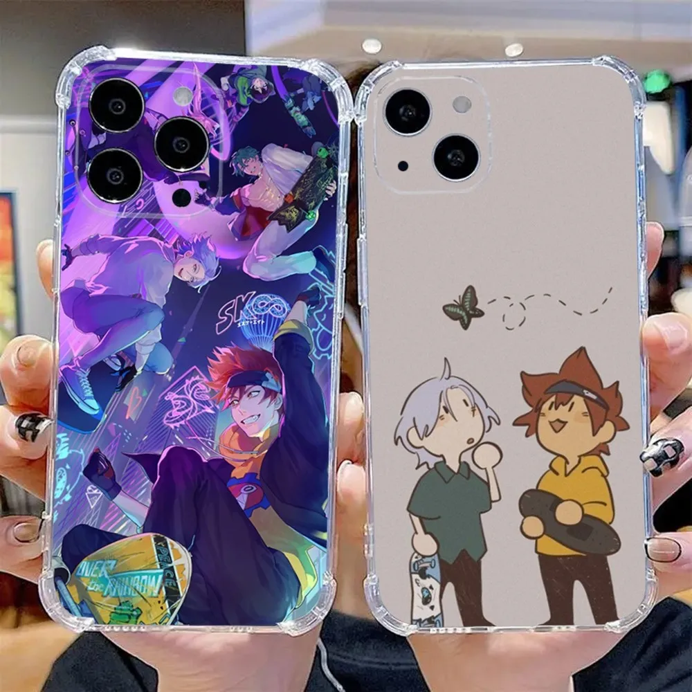 Anime Sk8 The Infinity Phone Case For iPhone 15,14,13,12,11 Plus,Pro,Max,XR,XS,X,7,8 Plus,SE,Mini Transparent Silicone Soft