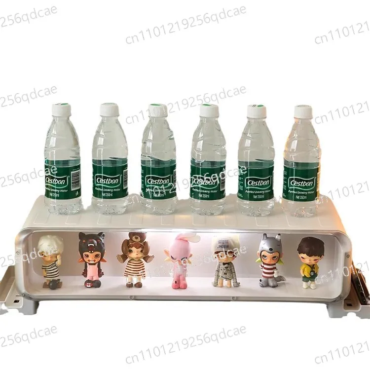 Desktop computer heightening rack with drawers Office desktop display shelf White workstation blind box Storage box