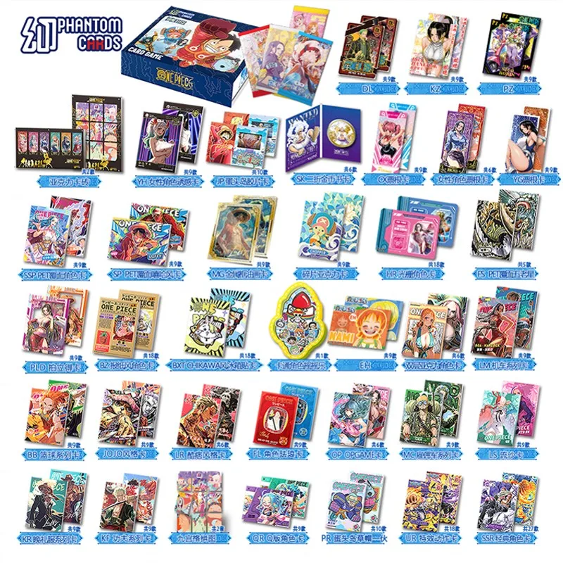 Cartes de collection Phantom One Piece pour garçons, cartes d'anime, Rick, Luffy, Zoro, Nami, monde turbulent, jouets, cadeau d'anniversaire, nouveau