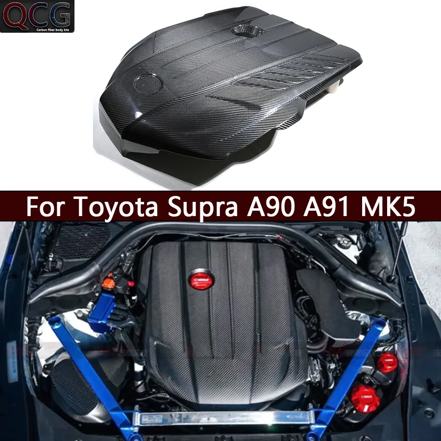 For Toyota Supra A90 A91 MK5 3.0T V6 Carbon fiber engine hood Replacement installation engine hood cover plate Car Accessories